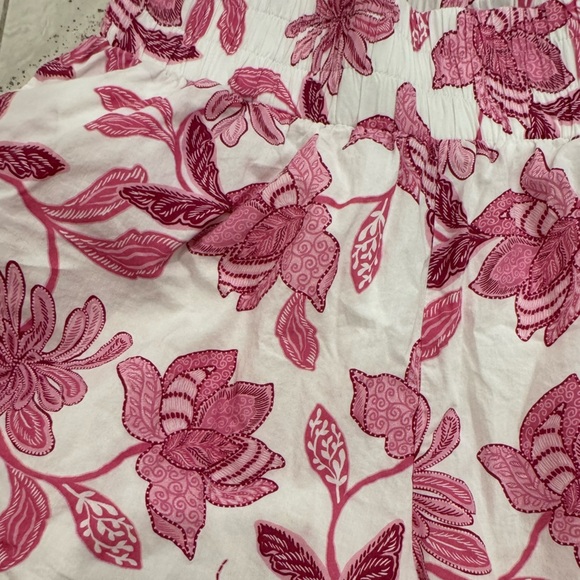 Generation Love Pink Floral Boxer Style High-Waisted Cotton Shorts - Picture 2 of 6